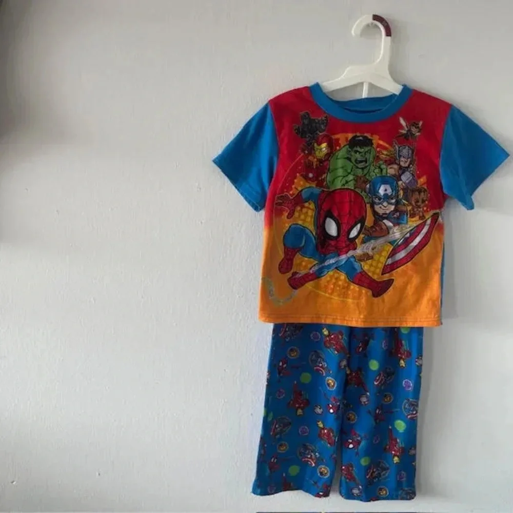 Marvel Super Hero Adventures Avengers Toddler Boys 2-Piece Pajama Set, Size 5T